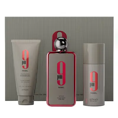 9PM Rebel 3.4oz EDP + Gel + Deo Set 100 ML