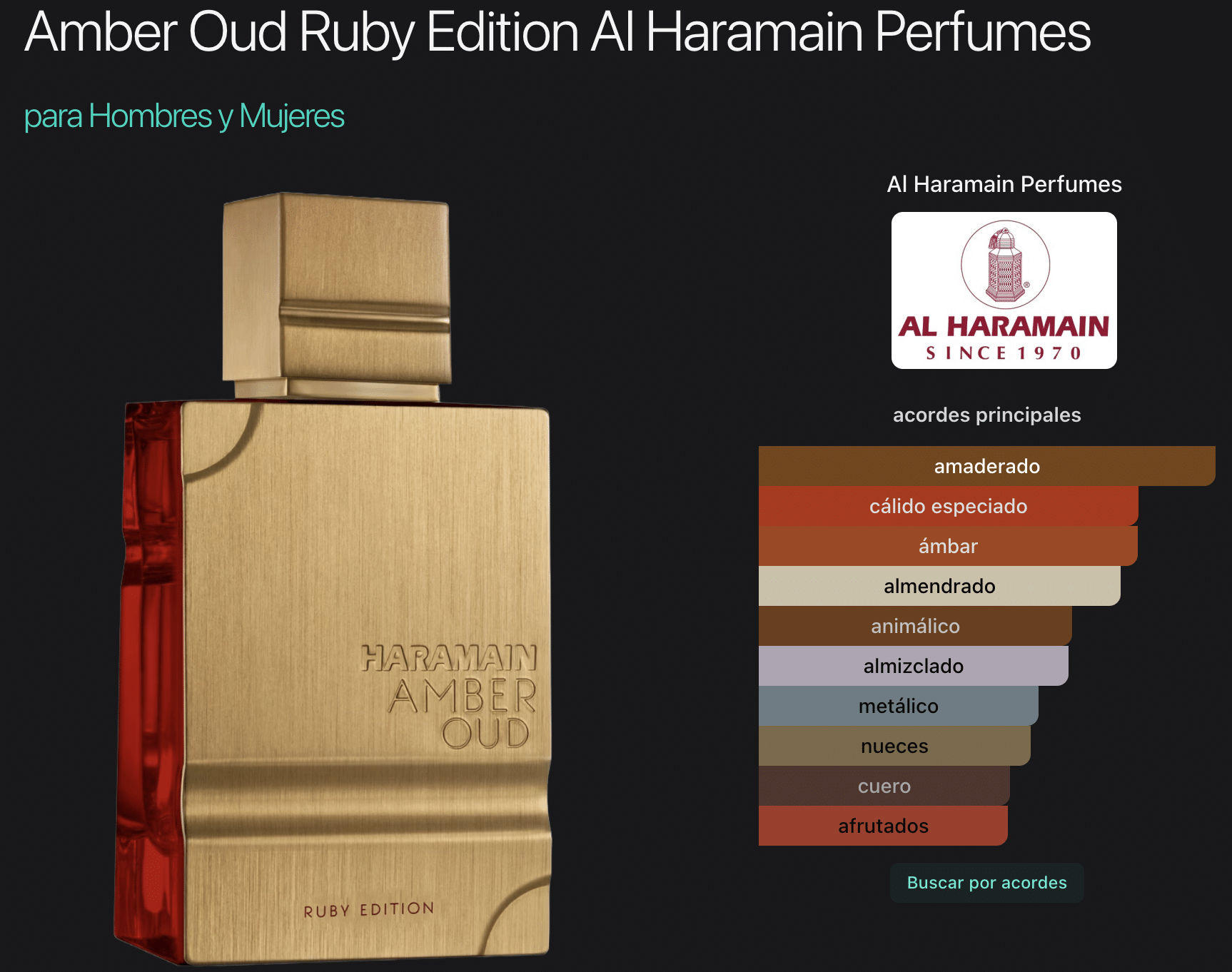 Al Haramain Amber Oud Ruby Edition Edp 200 Ml - Imagen 2
