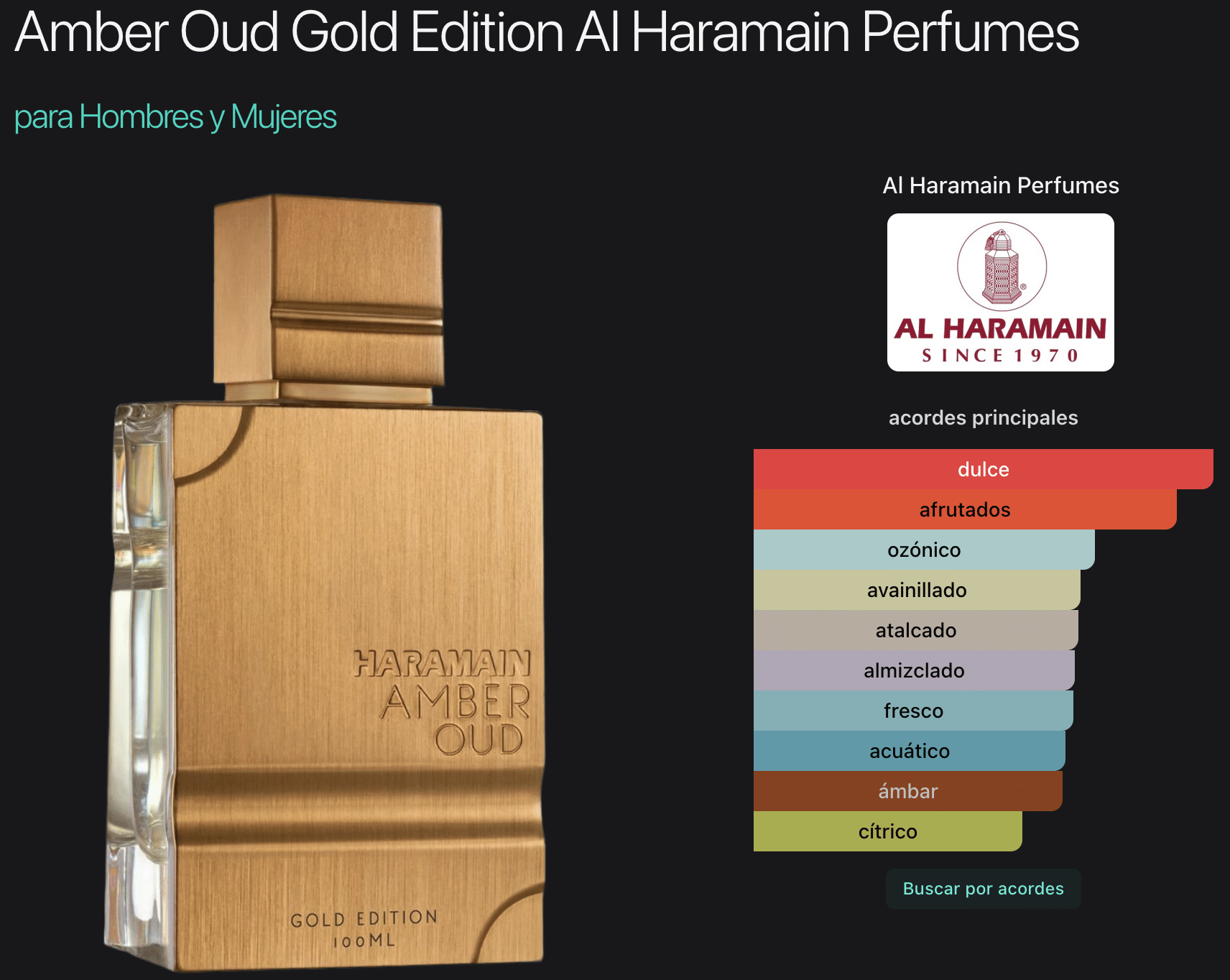 Amber Oud Gold 4.2oz Eau de Parfum by Al Haramain - Imagen 2
