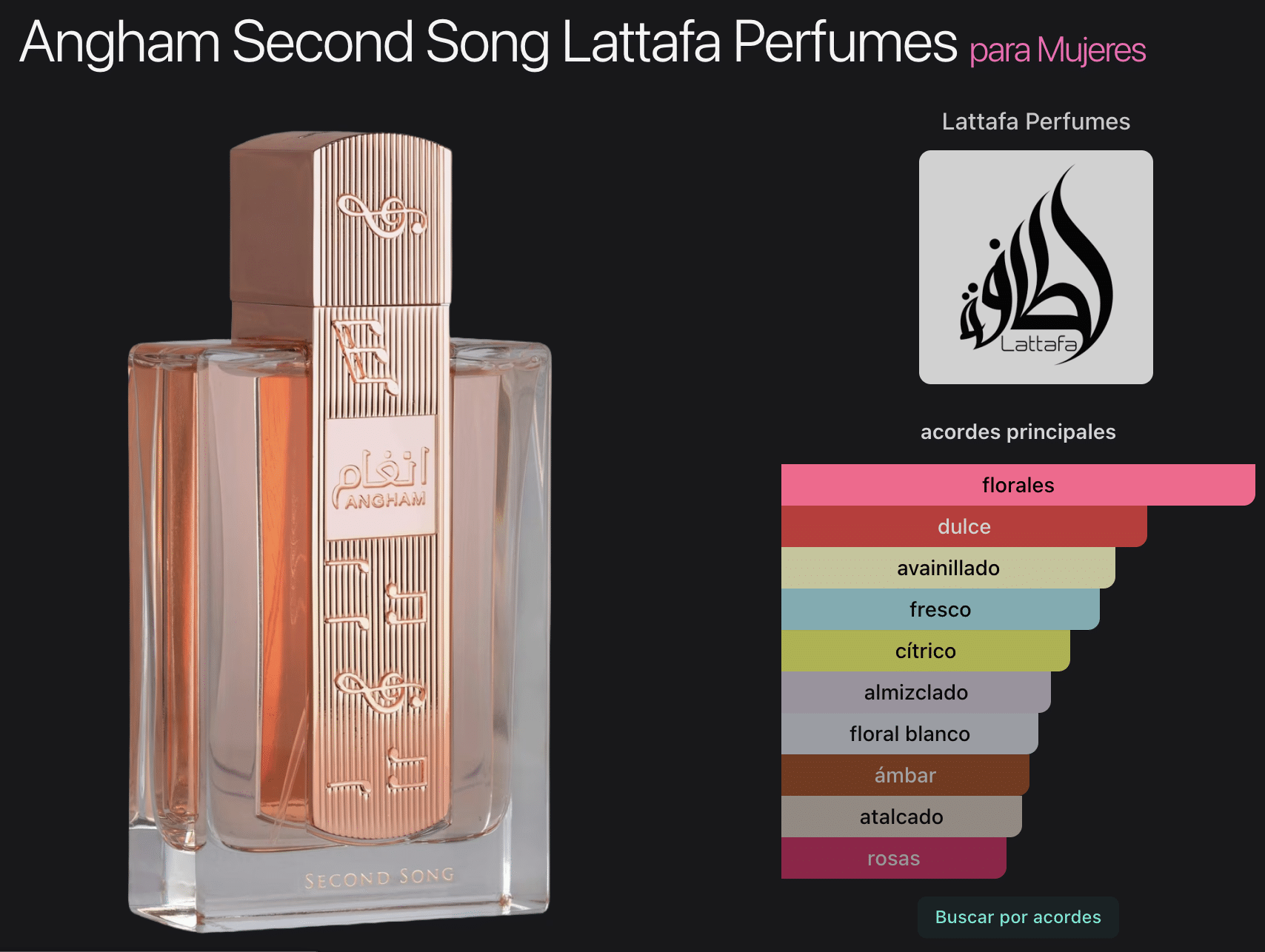 Angham Second Song 3.4oz Eau de Parfum - Imagen 2