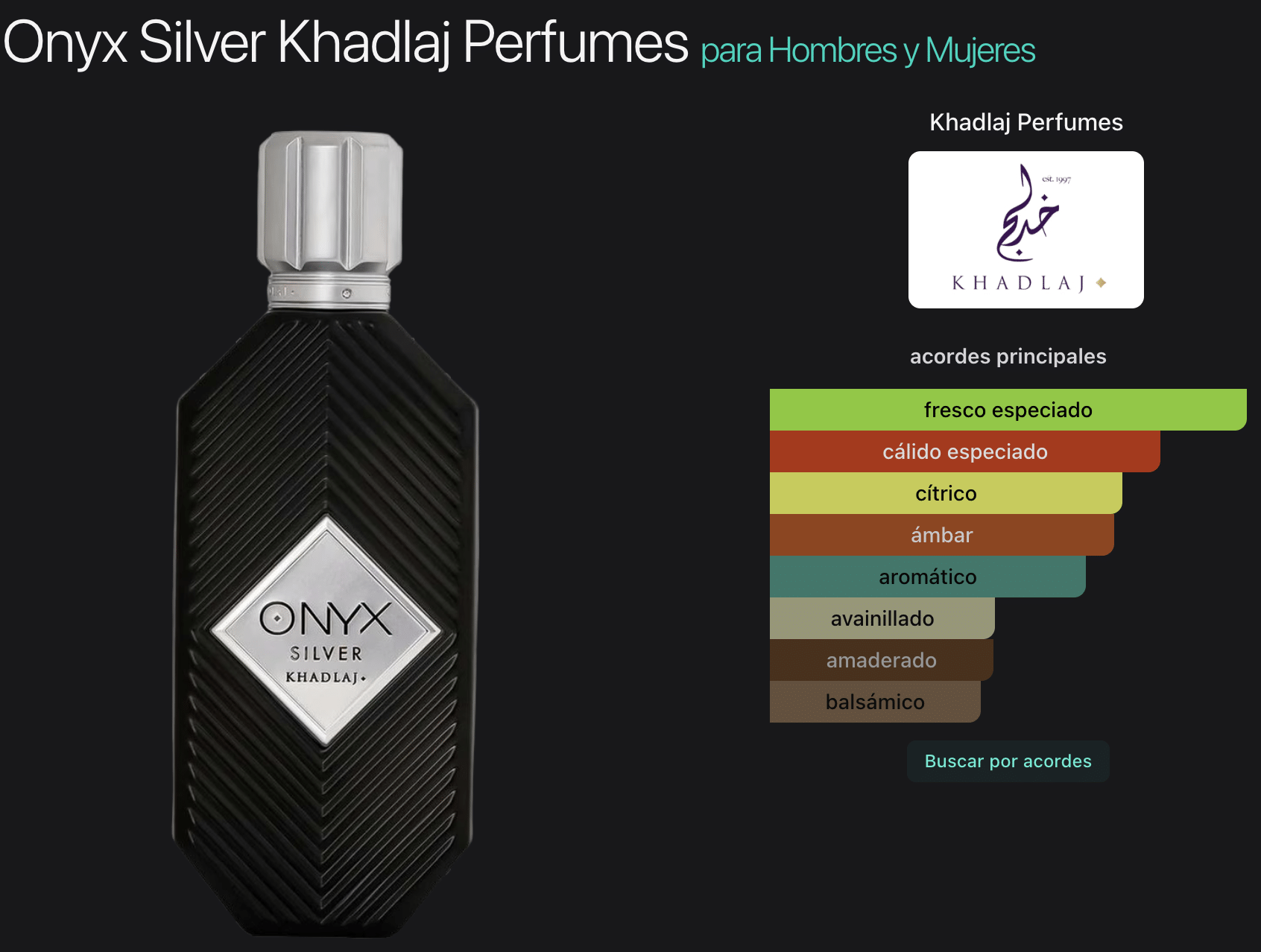 Onyx Silver 3.4oz Eau de Parfum - Imagen 2