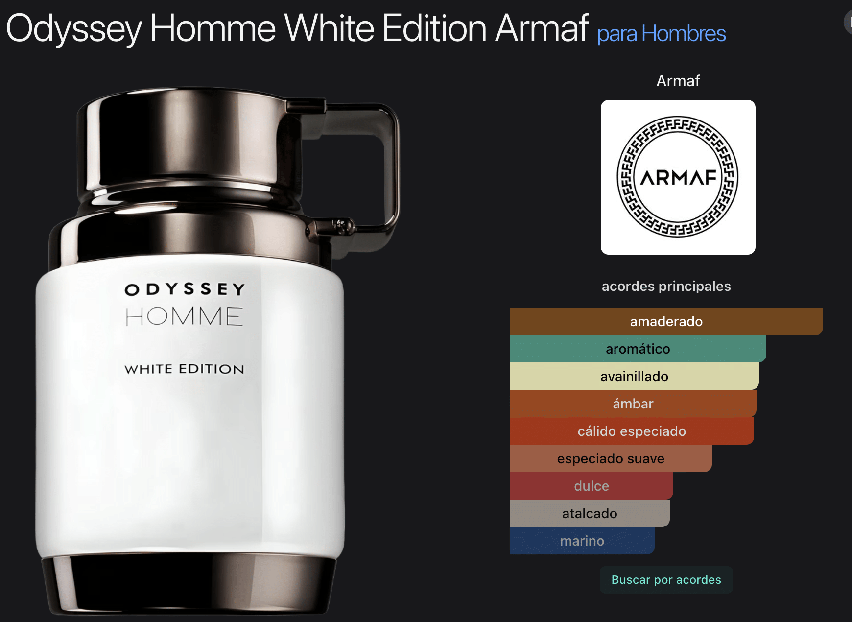 Odyssey Homme White By Armaf 3.4oz Eau de Parfum - Imagen 2
