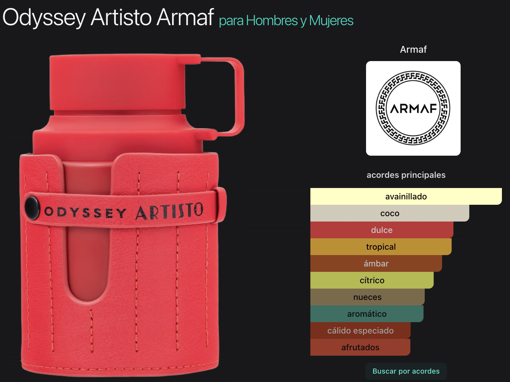 Odyssey Artisto Red 3.4oz EDP - Imagen 2