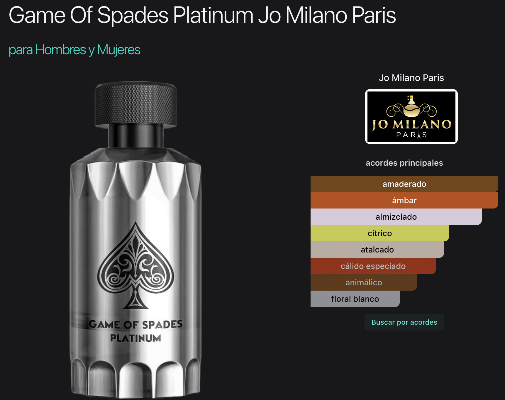 Game of Spades Platinum Parfum - Imagen 2