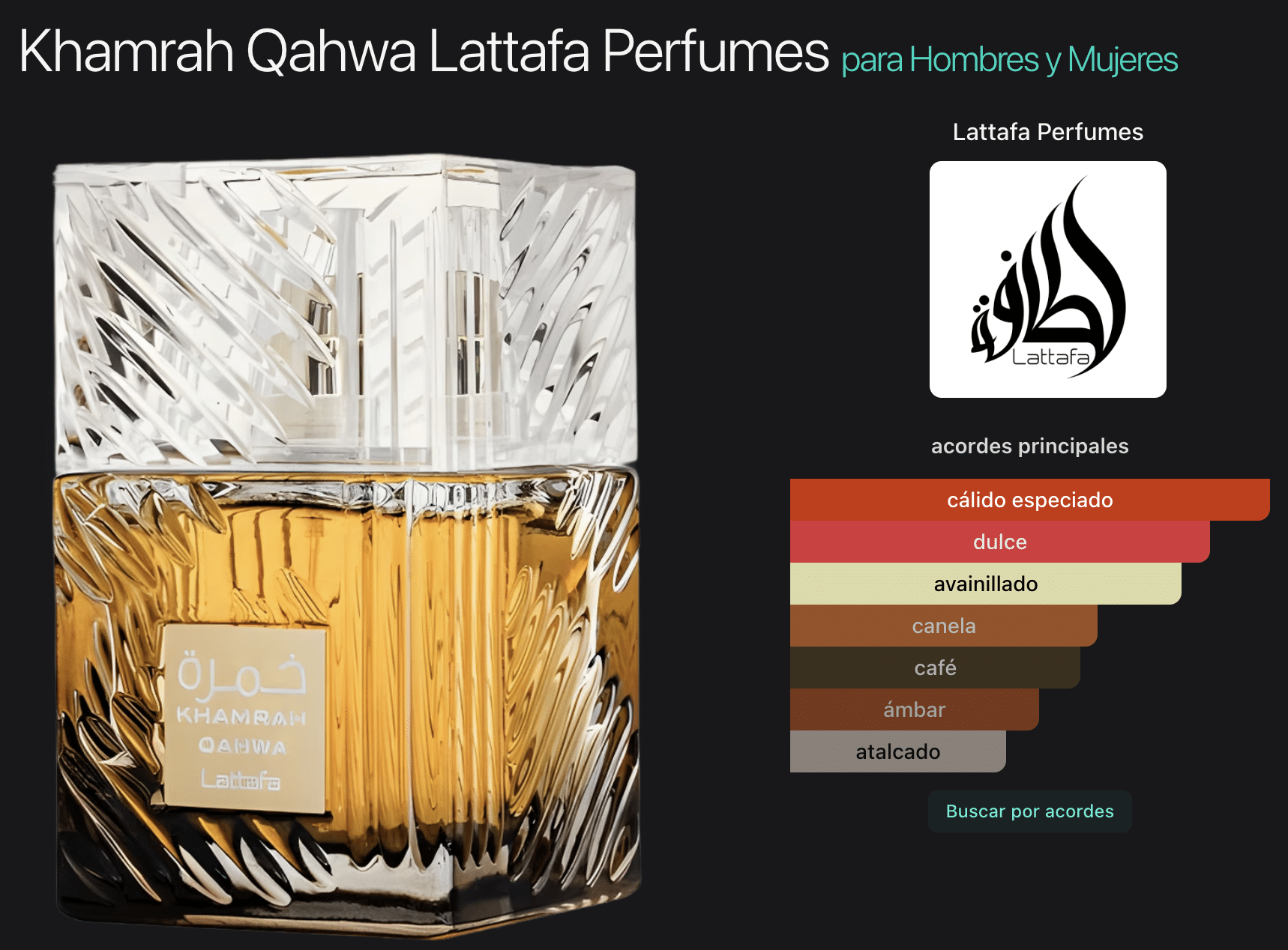 Khamrah Qahwa 3.4oz Eau de Parfum Lattafa - Imagen 2