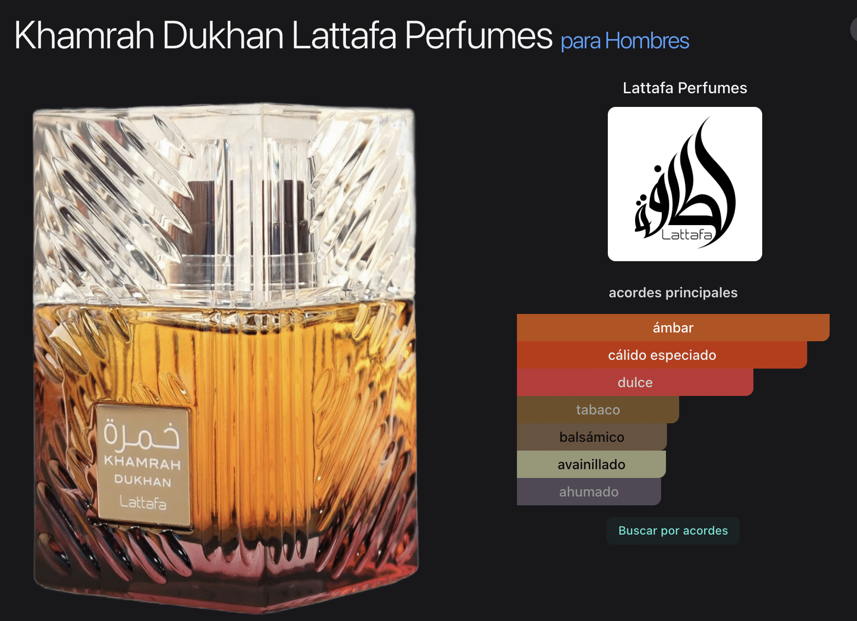 Khamrah Dukhan 3.4 oz. Eau De Parfum - Imagen 2