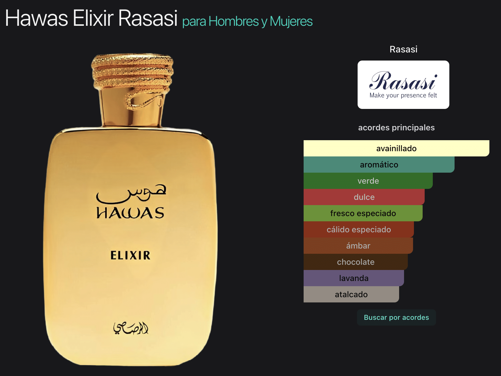 Hawas Elixir 3.4oz Edp - Imagen 2