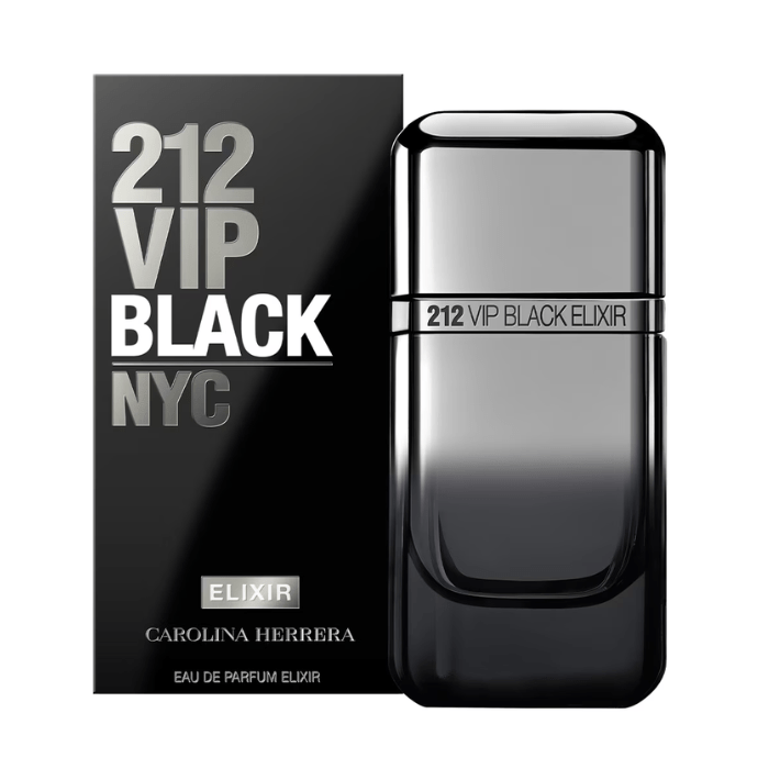 212 VIP Black Elixir 3.4oz Edp for Men by Carolina Herrera