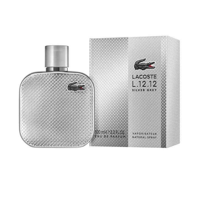 Lacoste Silver Grey 3.4oz Eau de Parfum for Men