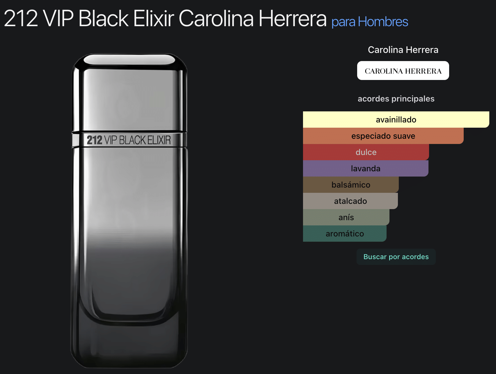 212 VIP Black Elixir 3.4oz Edp for Men by Carolina Herrera - Imagen 2