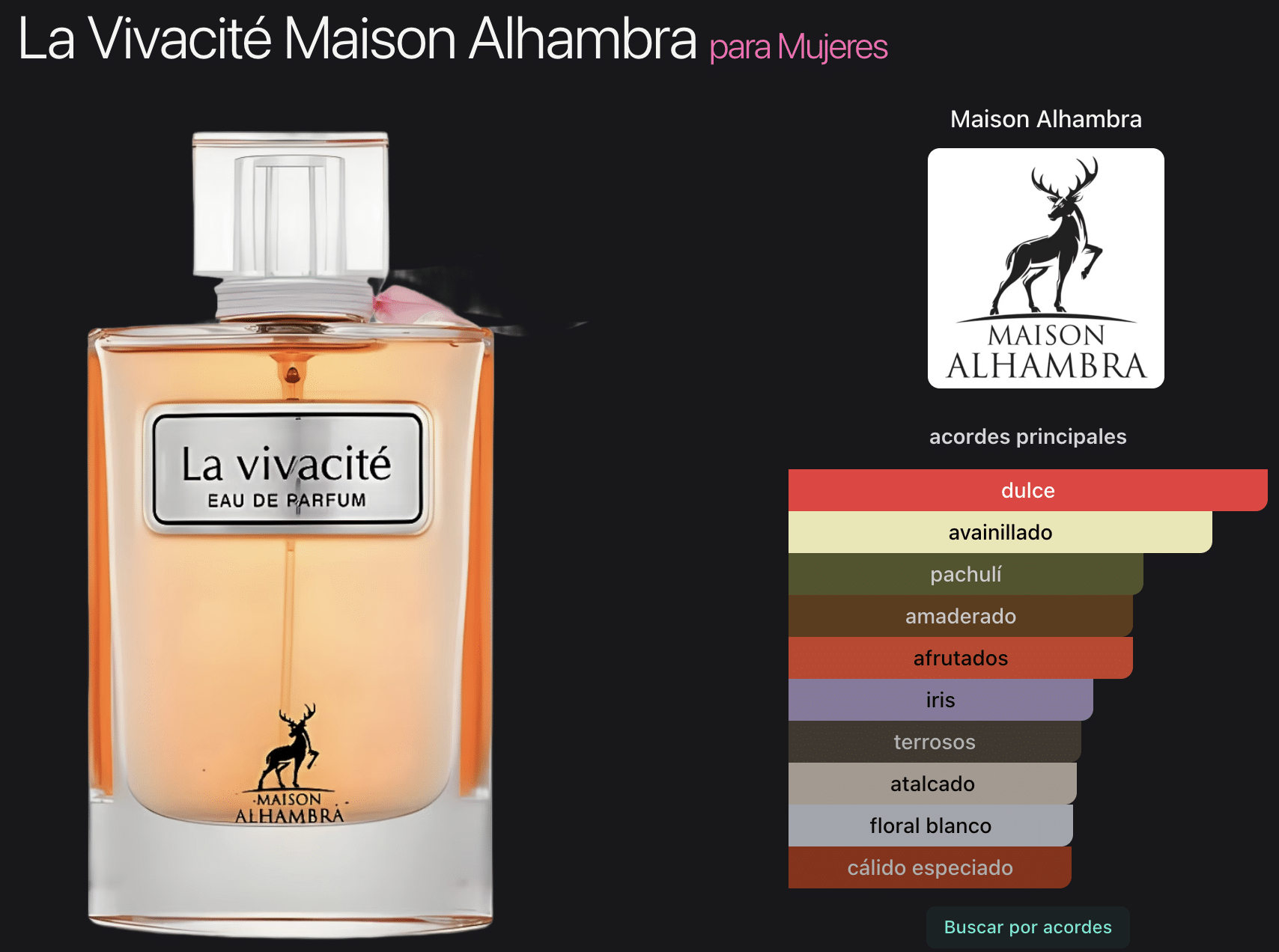 Alhambra Vivacité 3.4oz Eau de Parfum - Imagen 2