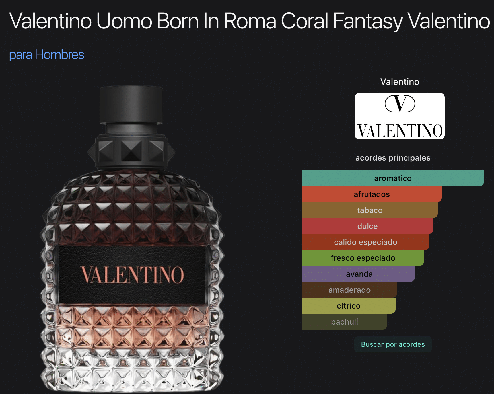 Born In Roma Coral Fantasy 100 ML Edt By Valentino Uomo for Men - Imagen 2