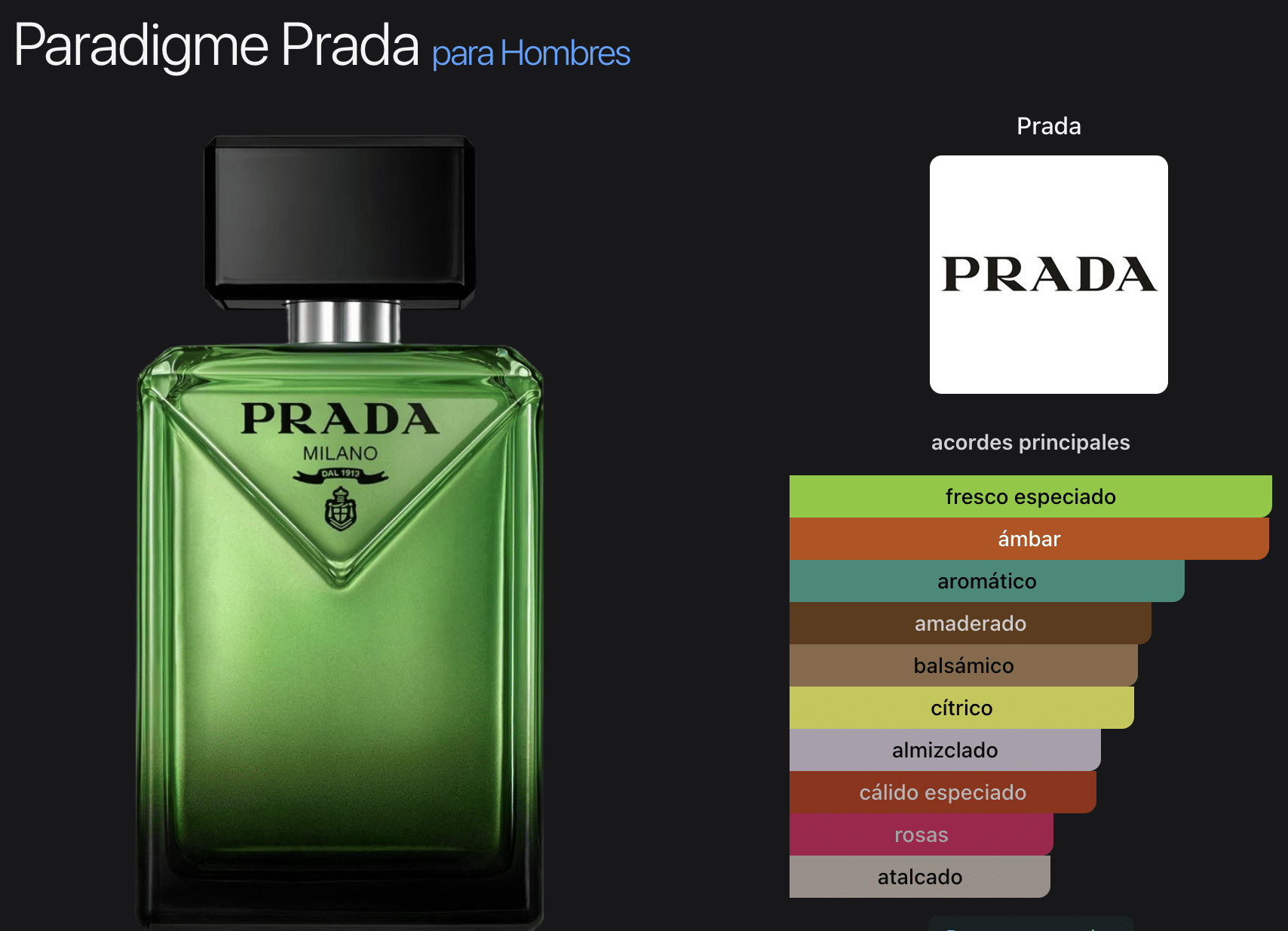 Prada Paradigme 3.4oz Eau de Parfum for Men - Imagen 2
