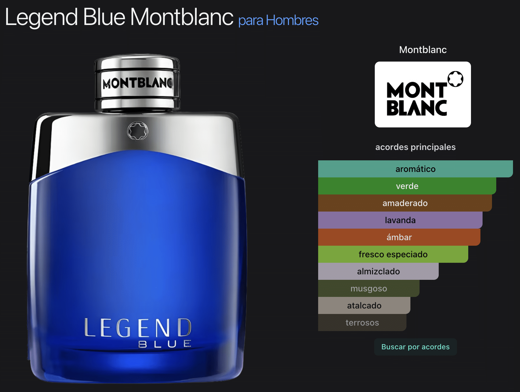Mont Blanc Legend Blue 3.4oz Edp for Men - Imagen 2