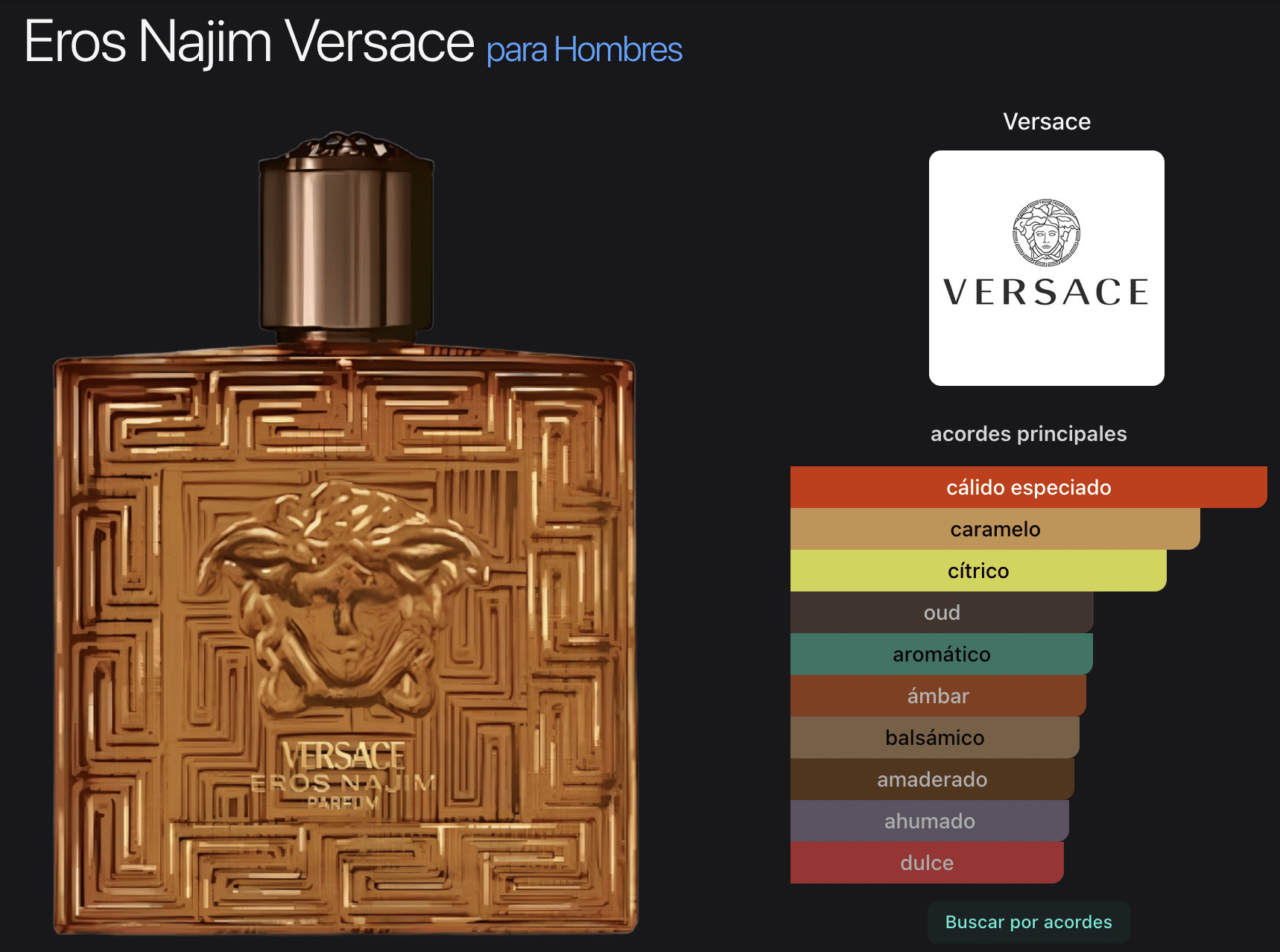Najim by Versace 3.4oz Parfum for Men - Imagen 2
