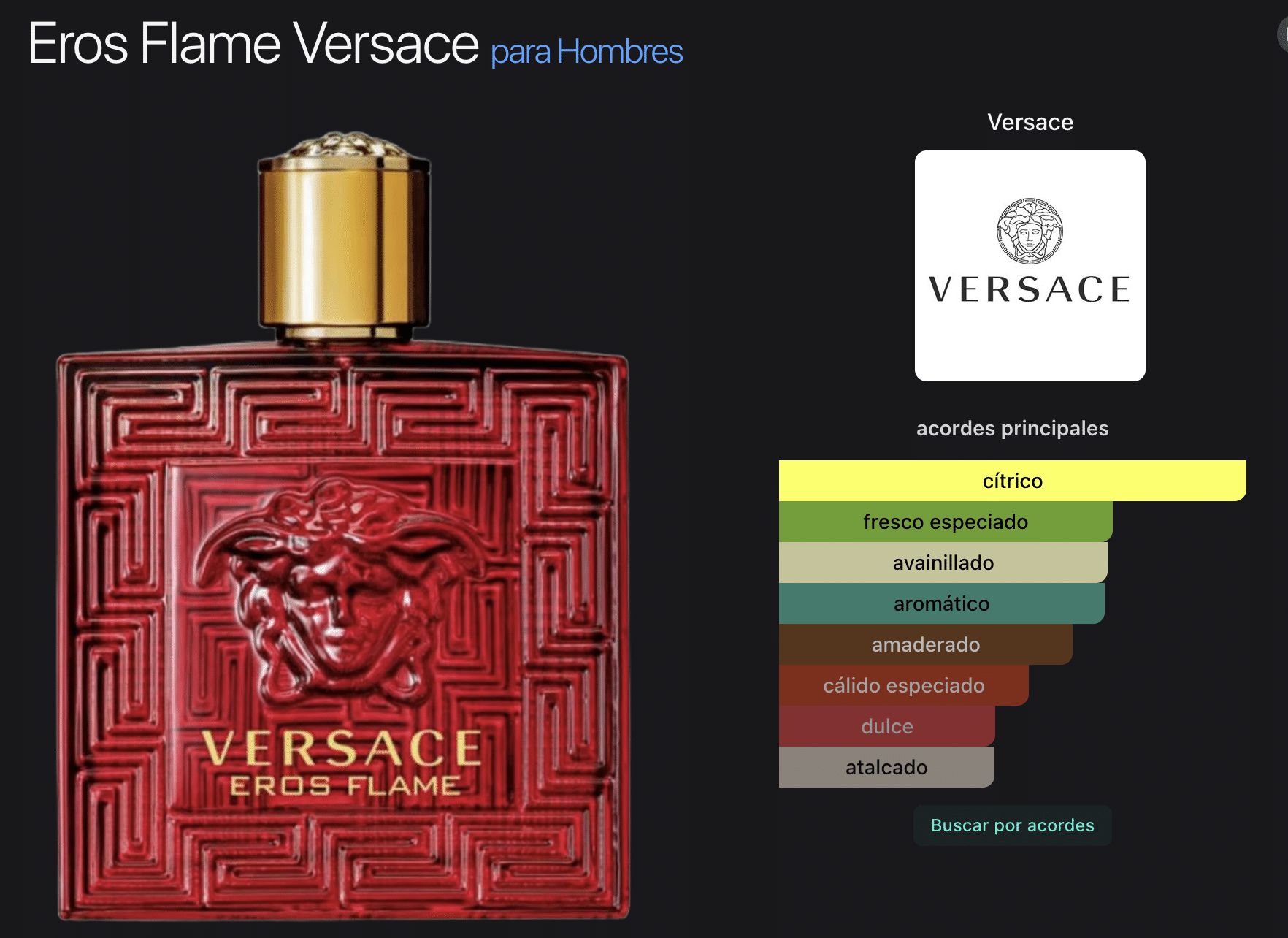 Eros Flame 3.4oz Edp By Versace for Men - Imagen 2