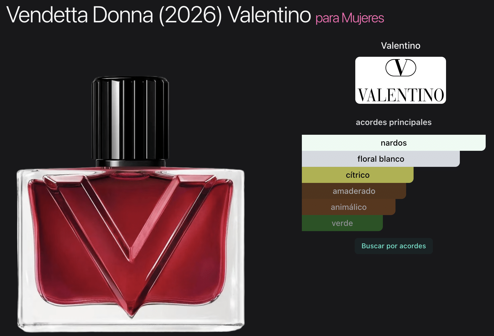 VALENTINO Vendetta Donna Eau de Parfum, 3.0 oz. - Imagen 2