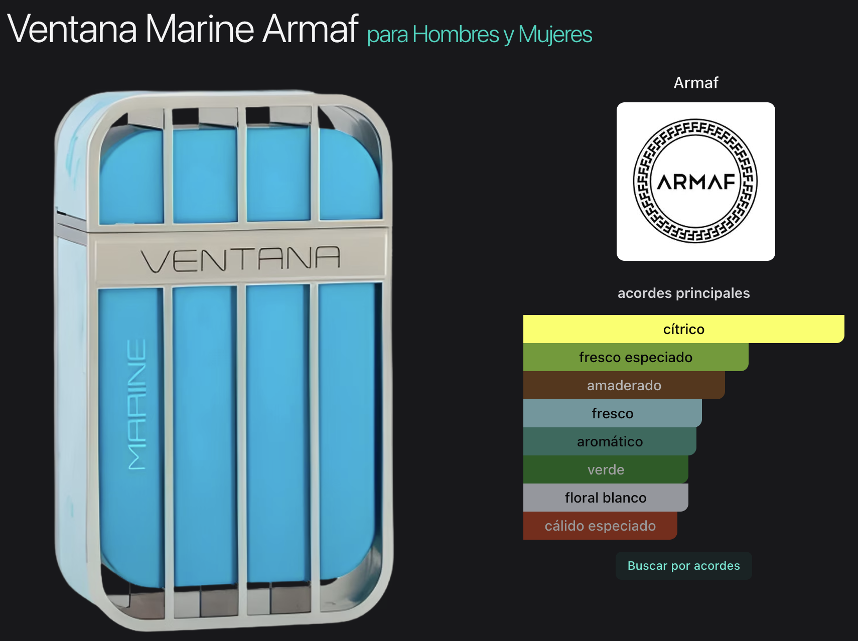 Ventana Marine By Armaf 3.4oz Eau de Parfum - Imagen 2