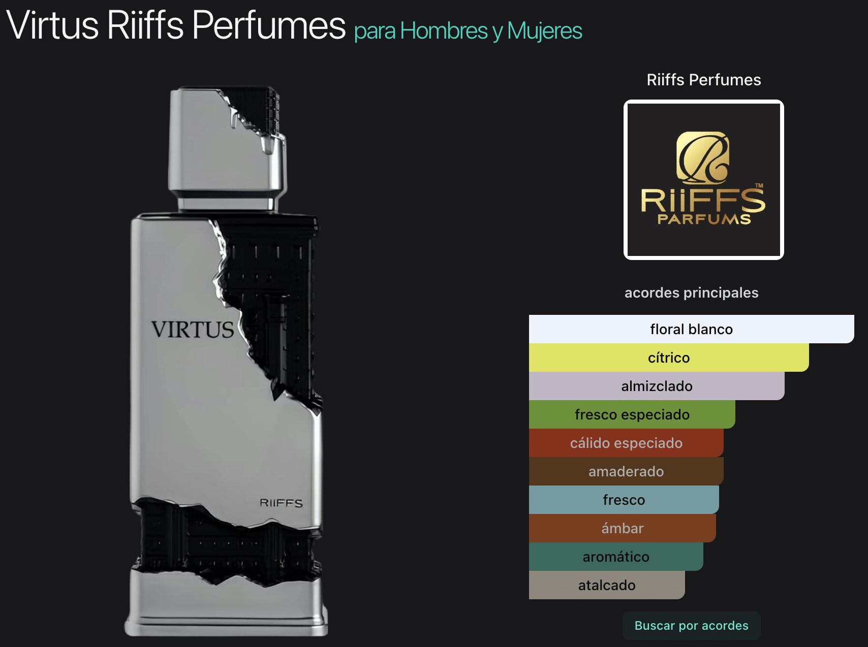 Virtus by RIIFFS 3.4oz Eau de Parfum - Imagen 2