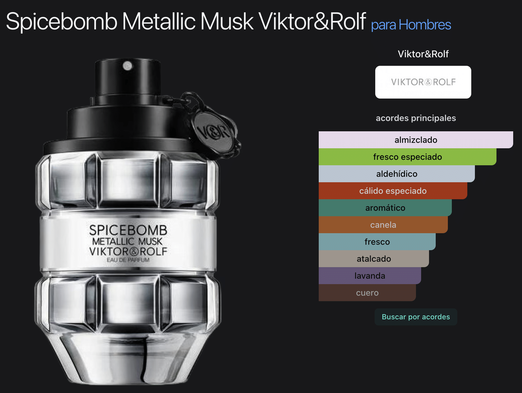 Spicebomb Metallic Musk 3.0oz Eau de Parfum for Men By Viktor Rolf - Imagen 2