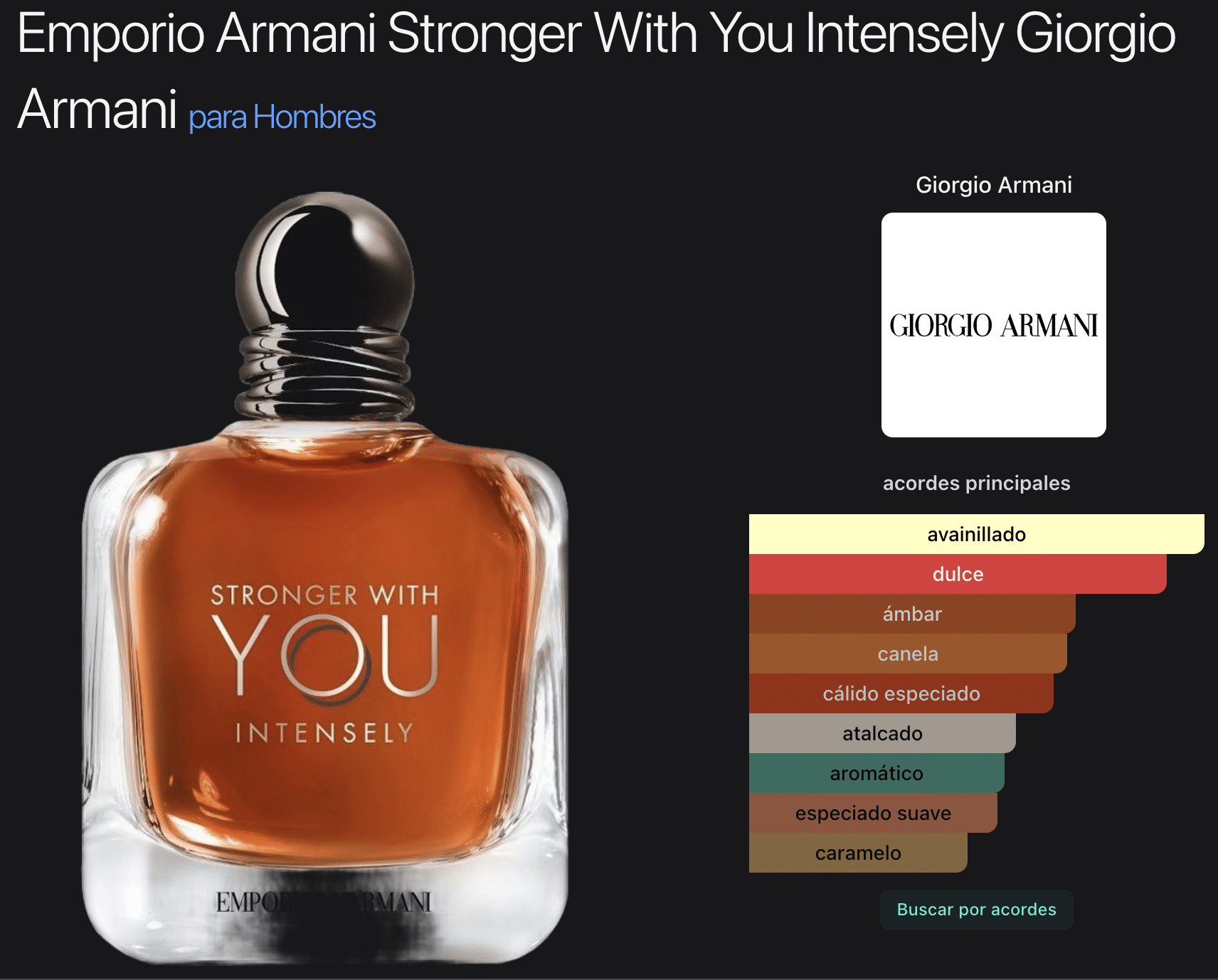 Stronger With You Intensely 5.0oz Edp By Armani for Men - Imagen 2