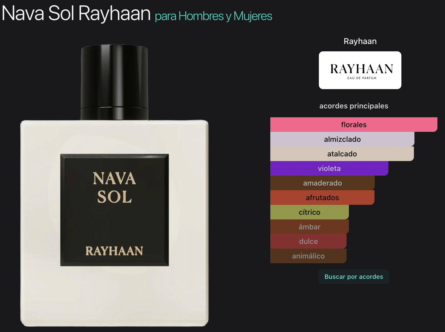 Rayhaan Nava Sol 3.4oz Eau de Parfum - Imagen 2