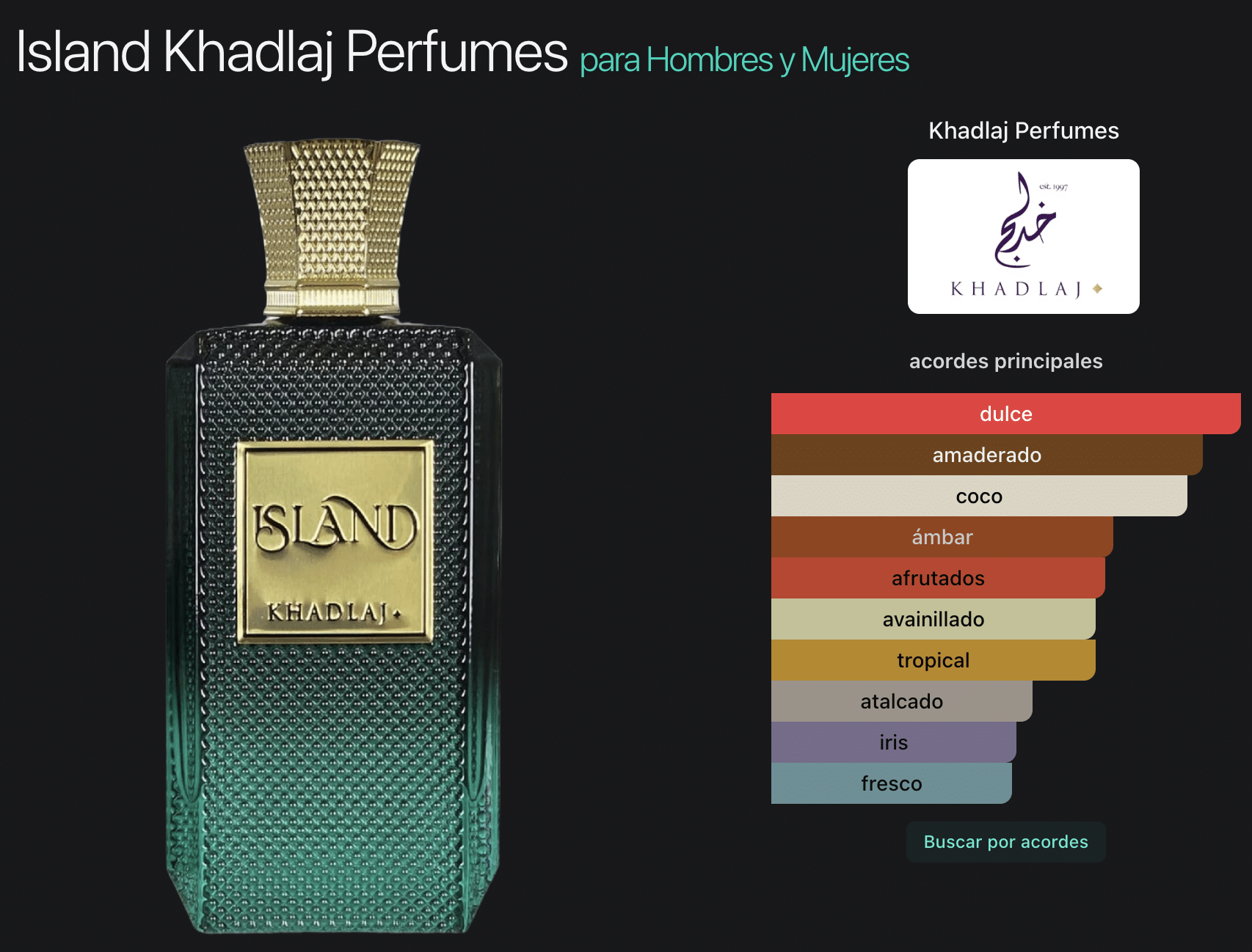 Khadlaj Island 3.4oz Extrait de Parfum - Imagen 2