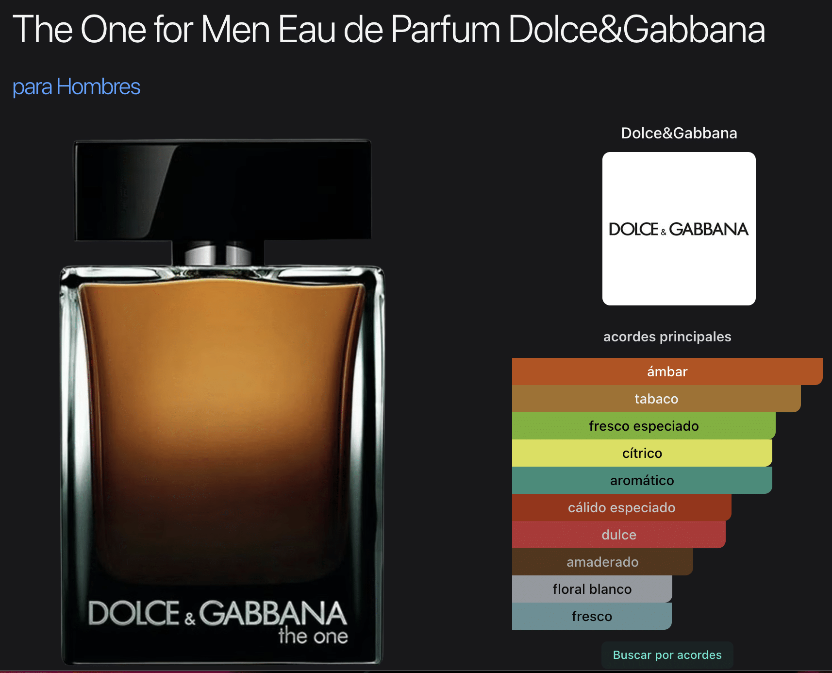 The One 3.4oz Eau de Pafum for Men By Dolce & Gabanna - Imagen 2