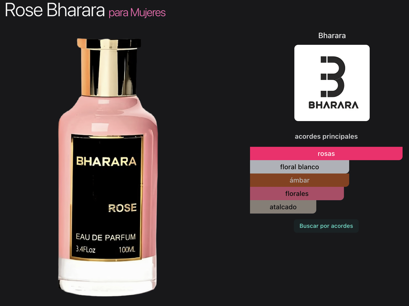Bharara Rose 3.4oz Eau de Parfum - Imagen 2