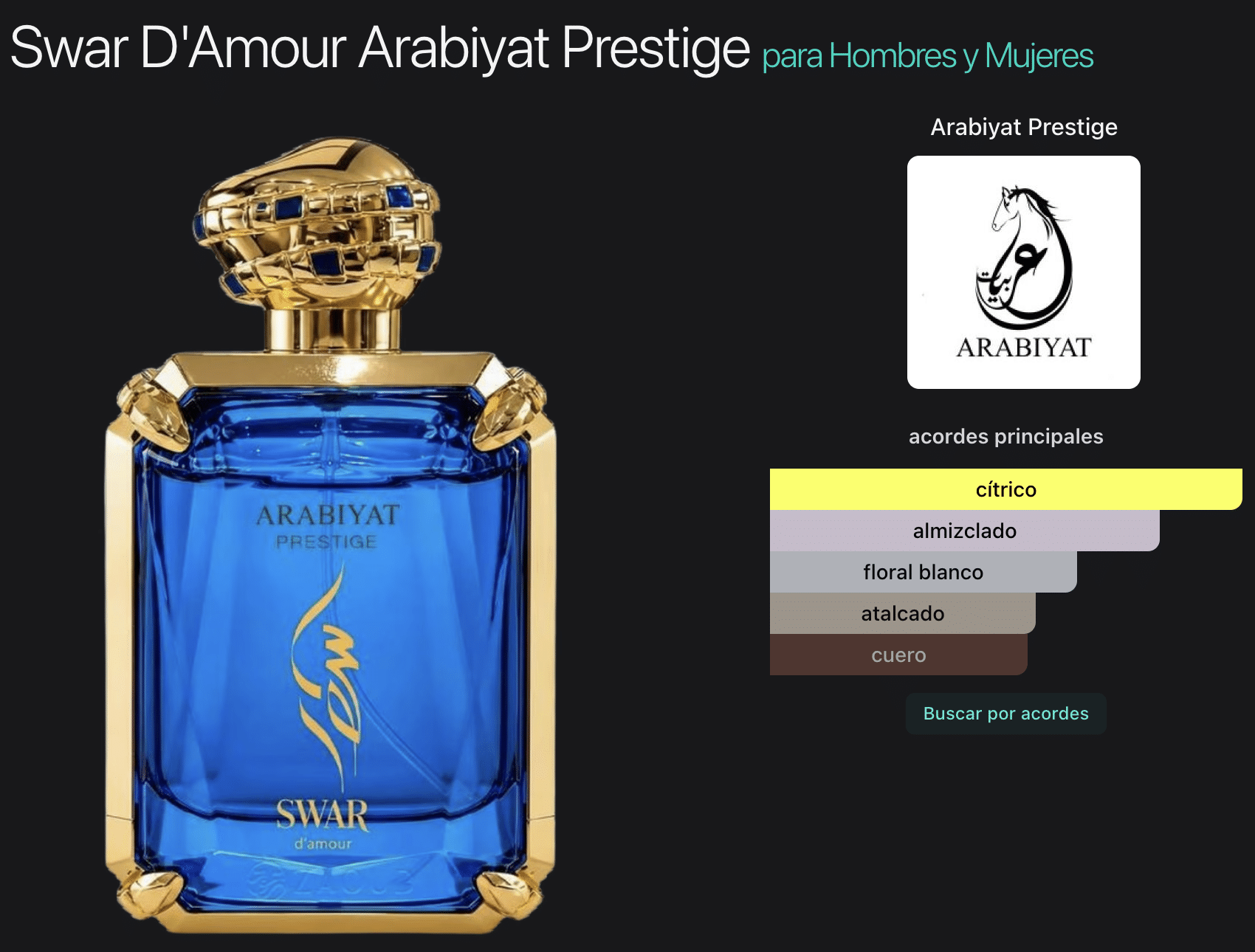 Unisex Swar D'Amour EDP Spray 100 ML - Imagen 2