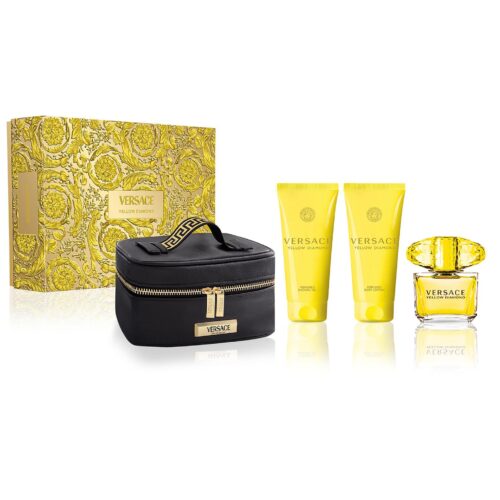 Versace Yellow Diamond Set 3.4oz + Lotion + Shower Gel + Bag